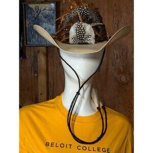 Roundup Rodeo King Long Oval Straw Cowboy hat size 7